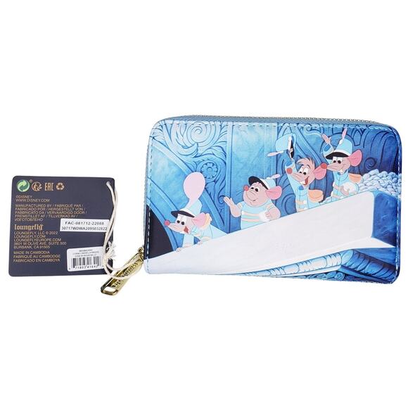 NWT LOUNGEFLY X DISNEY Cinderella Princess Scene Zip Around Wallet - Picture 2 of 12